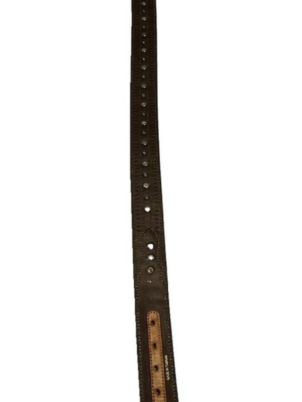 Ariat Men's Western Belt Brown Studded Silver-Tone Buckle Adjustable Size 46 - Picture 7 of 13
